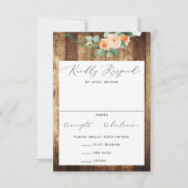 Botanische Boho Grünanlage Bauernhof Barn Wedding RSVP Karte (Vorderseite)