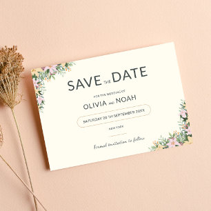 Botanische Boho-Hochzeit - Rettet das Datum Save The Date