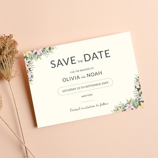 Botanische Boho-Hochzeit - Rettet das Datum Save The Date