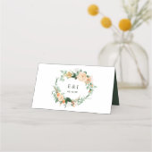Botanische Boho Neutrale Grüne Blumenzwiese Platzkarte (Rückseite)
