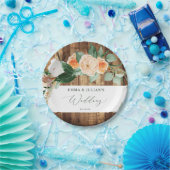 Botanische Boho Personalisierte Hochzeit Pappteller (Party)