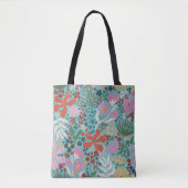 Botanische Boho-Reihe Türkis Tasche (Vorderseite)
