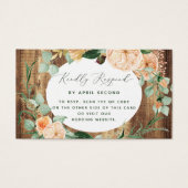 Botanische Boho Rustic Wedding QR Code RSVP Karte (Vorderseite)