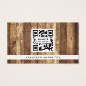 Botanische Boho Rustic Wedding QR Code RSVP Karte (Rückseite)
