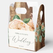 Botanische Boho Rustikale Holzkornfarm Hochzeit Geschenkschachtel (Geöffnet)