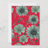 Botanische Boho-Urlaubskarte Rote Flora (Rückseite)