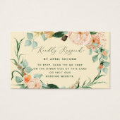 Botanische Boho Yellow Wedding QR Code RSVP Karte (Vorderseite)