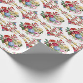 Botanische Botanische Rose oder Retro-Geschenk Geschenkpapier (Ecke)