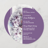 Botanische Bouquet Bridal Dusche Einladung (Vorne/Hinten)