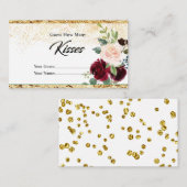 Botanische Bouquet Wie viele Kisses Bridal Enclosu Begleitkarte (Vorne/Hinten)