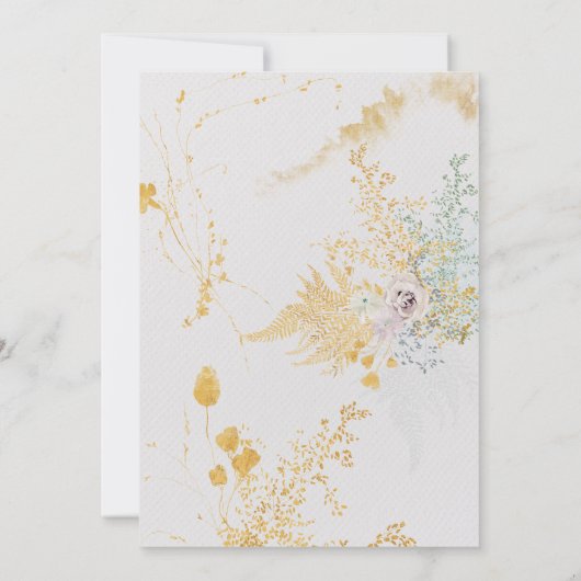 Botanische Brautdusche Einladung (Rückseite)