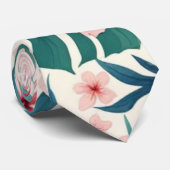 Botanische Breeze - tropisches Blumenmuster Neck T Krawatte (Gerollt)
