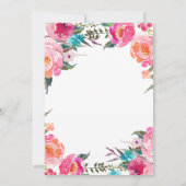 Botanische Bridesmaier Frische Blütenfarbe Luncheo Einladung (Rückseite)