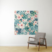 Botanische Brise - tropische Blumentapestes Wandteppich (Beispiel)