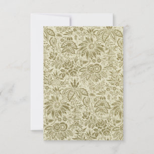 Botanische Brokat-Toile-Floral Grün-Sage-Muster