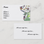 Botanische Brombeerblüten-Frucht-Geschäftskarten Visitenkarte (Vorne/Hinten)