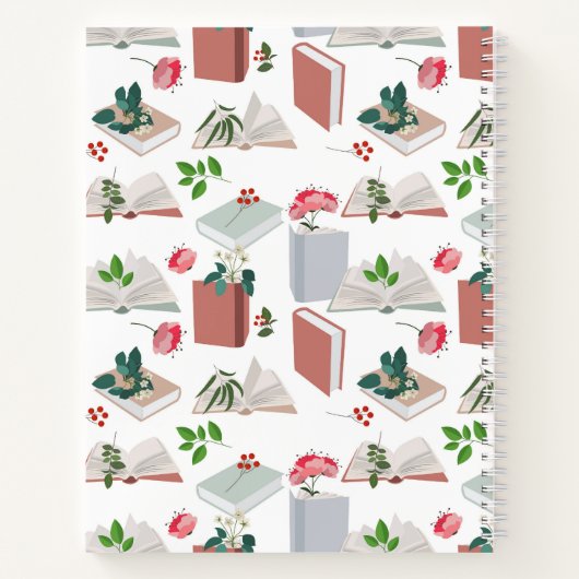 Botanische Bücher und Bibliothekslesemuster (Rückseite)