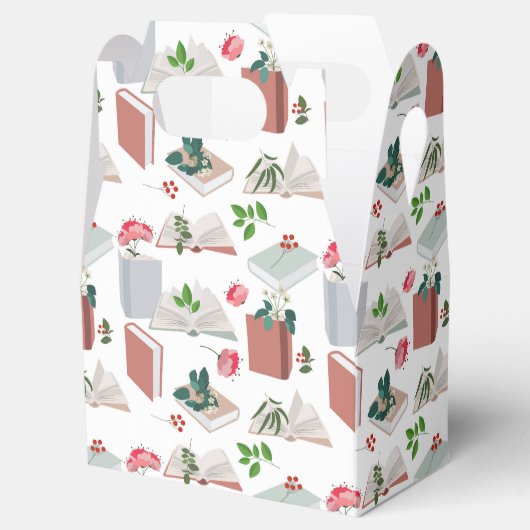 Botanische Bücher und Bibliothekslesemuster Geschenkschachtel (Geöffnet)