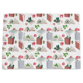 Botanische Bücher und Bibliothekslesemuster Große Geschenktüte (Vorderseite)