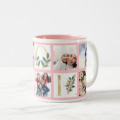 Botanische Buchstaben der Gold-MAMA Multi-Foto Zweifarbige Tasse (VorderseiteRechts)