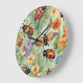 Botanische Bug Symphonie Große Wanduhr (Winkel)