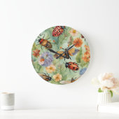 Botanische Bug Symphonie Große Wanduhr (Zuhause)