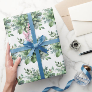 Botanische Bunte Blätter Aquarell Boho Geschenkpapier