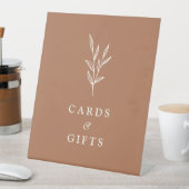Botanische Burnt Orange Wedding Cards und Geschenk Sockelschild (In Situ)