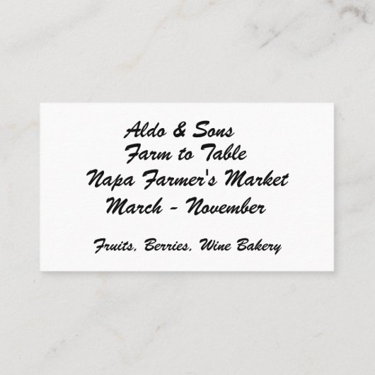 Botanische Business Card für Trauben und Beeren Visitenkarte (Rückseite)