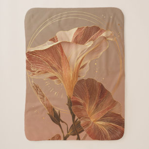 Botanische Calla-Lilie in verbranntem Orange Sherpadecke