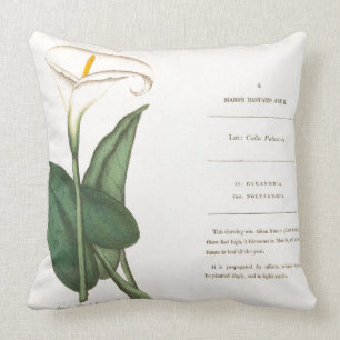 Botanische Calla-Lilien-Blume Floral Kissen