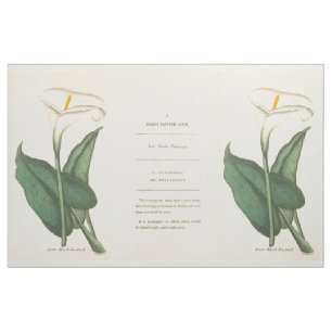 Botanische Calla-Lilien-Blumen-Blumengewebe Stoff