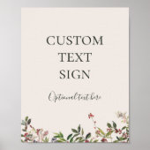 Botanische Champagnerkarten und Geschenke nach Maß Poster (Vorne)