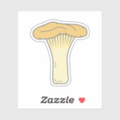 Botanische Chanterelle Mushroom Custom-Cut Sticker (Blatt)