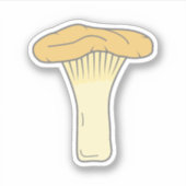 Botanische Chanterelle Mushroom Custom-Cut Sticker (Vorderseite)