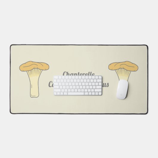 Botanische Chanterelle Mushroom Desk Mat Schreibtischunterlage (Tastatur & Maus)