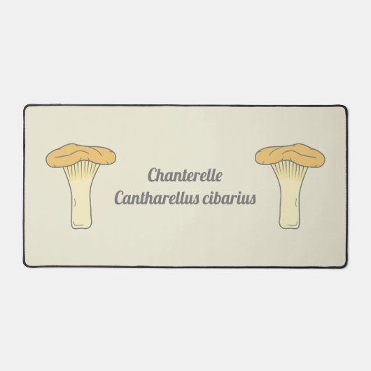 Botanische Chanterelle Mushroom Desk Mat Schreibtischunterlage (Vorderseite)