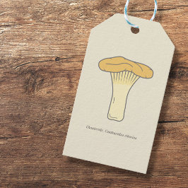 Botanische Chanterelle Mushroom - Geschenk Tag Geschenkanhänger