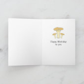 Botanische Chanterelle Mushroom Grußkarte Dankeskarte (Innenseite)