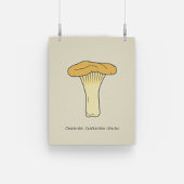 Botanische Chanterelle Mushroom Poster