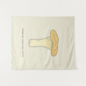 Botanische Chanterelle Mushroom Tapestory Wandteppich (Vorderseite (Horizontal))