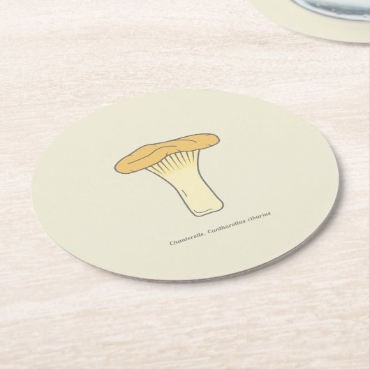 Botanische Chanterelle Mushroom Untersetzer (Angewinkelt)