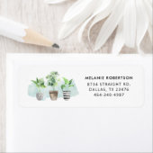 Botanische Chic Watercolor-Pflanze kehren zurück (Insitu)