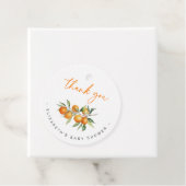 Botanische Citrus Orange Babydusche Vielen Dank Geschenkanhänger (Beispiel)