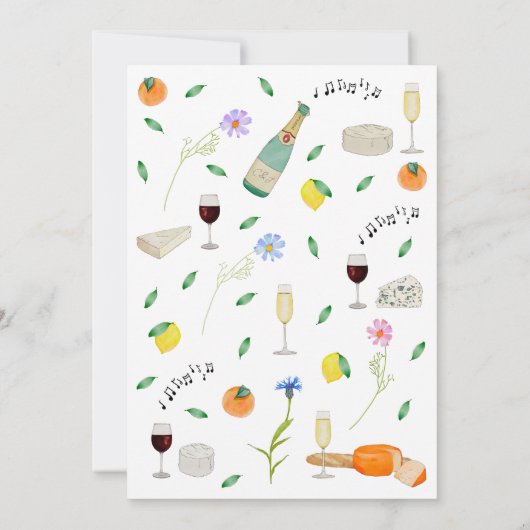 Botanische Citrus Summer Boho Wedding Save The Date (Rückseite)