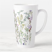 Botanische Clover Wildblume Blume Latte Tasse (Rechts)
