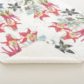 Botanische Columbine-Blumen Sherpa Decke Sherpadecke (3/4)