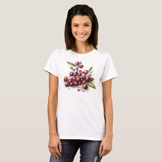 Botanische Cranberries T-Shirt (Vorne ganz)