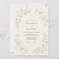 Botanische Cream-Hochzeit mit Poesie