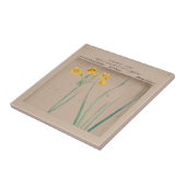 Botanische Daffodil Illustration Fliese (Seite)